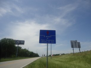 Memorial sign for Pablo Rivadeneria